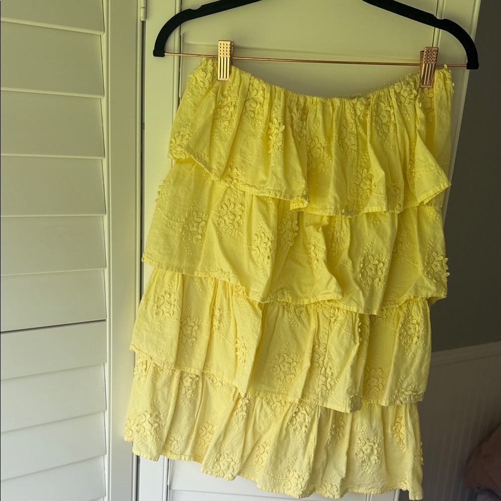 Tulsarosa Yellow Tiered Mini Dress